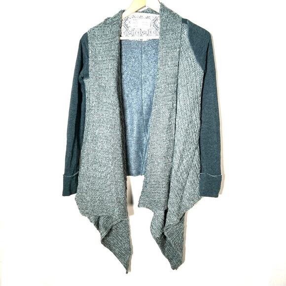 Anthropologie Saturday Sunday green angora blend cardigan sweater XS B105 - Picture 1 of 5